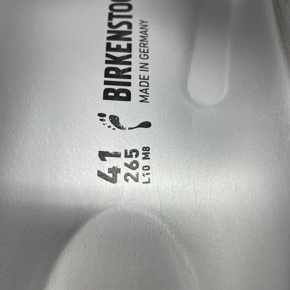 Birkenstock Arizona EVA Sandals Unisex 41 Womens 10 Mens 8 Silver Gray - Picture 11 of 11